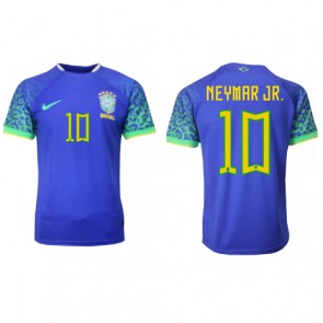 Brasilien Neymar Jr #10 Replika Udebanetrøje VM 2022 Kortærmet